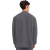 Cherokee Men’s Scrub Jacket Snap Front Medical with 3 Pockets, Knit Cuffs, Soft Fade Resistant 2-Way Stretch – WW360(Pewter)