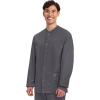 Cherokee Men’s Scrub Jacket Snap Front Medical with 3 Pockets, Knit Cuffs, Soft Fade Resistant 2-Way Stretch – WW360(Pewter)