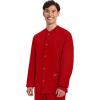 Cherokee Men’s Scrub Jacket Snap Front Medical with 3 Pockets, Knit Cuffs, Soft Fade Resistant 2-Way Stretch – WW360(Red)
