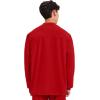 Cherokee Men’s Scrub Jacket Snap Front Medical with 3 Pockets, Knit Cuffs, Soft Fade Resistant 2-Way Stretch – WW360(Red)