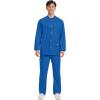 Cherokee Men’s Scrub Jacket Snap Front Medical with 3 Pockets, Knit Cuffs, Soft Fade Resistant 2-Way Stretch – WW360(Royal)