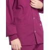 Cherokee Men’s Scrub Jacket Snap Front Medical with 3 Pockets, Knit Cuffs, Soft Fade Resistant 2-Way Stretch – WW360(Wine)