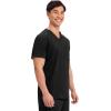 Cherokee Men’s V-Neck Scrub Top with Mesh Yoke and Side Panels for Extra Breathability WW603(Black)