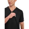 Cherokee Men’s V-Neck Scrub Top with Mesh Yoke and Side Panels for Extra Breathability WW603(Black)