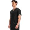 Cherokee Men’s V-Neck Scrub Top with Mesh Yoke and Side Panels for Extra Breathability WW603(Black)