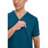 Cherokee Men’s V-Neck Scrub Top with Mesh Yoke and Side Panels for Extra Breathability WW603(Caribbean Blue)