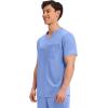 Cherokee Men’s V-Neck Scrub Top with Mesh Yoke and Side Panels for Extra Breathability WW603(Ciel)