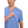 Cherokee Men’s V-Neck Scrub Top with Mesh Yoke and Side Panels for Extra Breathability WW603(Ciel)