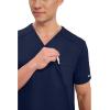 Cherokee Men’s V-Neck Scrub Top with Mesh Yoke and Side Panels for Extra Breathability WW603(Navy)