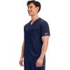 Cherokee Men’s V-Neck Scrub Top with Mesh Yoke and Side Panels for Extra Breathability WW603(Navy)