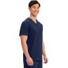 Cherokee Men’s V-Neck Scrub Top with Mesh Yoke and Side Panels for Extra Breathability WW603(Navy)