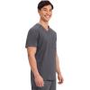 Cherokee Men’s V-Neck Scrub Top with Mesh Yoke and Side Panels for Extra Breathability WW603(Pewter)