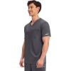 Cherokee Men’s V-Neck Scrub Top with Mesh Yoke and Side Panels for Extra Breathability WW603(Pewter)