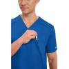 Cherokee Men’s V-Neck Scrub Top with Mesh Yoke and Side Panels for Extra Breathability WW603(Royal)