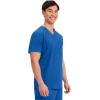 Cherokee Men’s V-Neck Scrub Top with Mesh Yoke and Side Panels for Extra Breathability WW603(Royal)