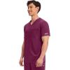 Cherokee Men’s V-Neck Scrub Top with Mesh Yoke and Side Panels for Extra Breathability WW603(Wine)