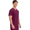 Cherokee Men’s V-Neck Scrub Top with Mesh Yoke and Side Panels for Extra Breathability WW603(Wine)