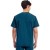 Cherokee Men’s V-Neck Top Traditional fit with 4 Pockets, Ultra Soft, Durable, Fade Resistant, 2-Way Stretch Fabric – WW695(Caribbean Blue)