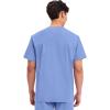 Cherokee Men’s V-Neck Top Traditional fit with 4 Pockets, Ultra Soft, Durable, Fade Resistant, 2-Way Stretch Fabric – WW695(Ciel Blue)