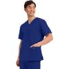 Cherokee Men’s V-Neck Top Traditional fit with 4 Pockets, Ultra Soft, Durable, Fade Resistant, 2-Way Stretch Fabric – WW695(Galaxy Blue)
