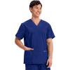Cherokee Men’s V-Neck Top Traditional fit with 4 Pockets, Ultra Soft, Durable, Fade Resistant, 2-Way Stretch Fabric – WW695(Galaxy Blue)