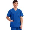 Cherokee Men’s V-Neck Top Traditional fit with 4 Pockets, Ultra Soft, Durable, Fade Resistant, 2-Way Stretch Fabric – WW695(Royal)