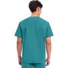 Cherokee Men’s V-Neck Top Traditional fit with 4 Pockets, Ultra Soft, Durable, Fade Resistant, 2-Way Stretch Fabric – WW695(Teal Blue)