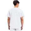 Cherokee Men’s V-Neck Top Traditional fit with 4 Pockets, Ultra Soft, Durable, Fade Resistant, 2-Way Stretch Fabric – WW695(White)