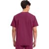 Cherokee Men’s V-Neck Top Traditional fit with 4 Pockets, Ultra Soft, Durable, Fade Resistant, 2-Way Stretch Fabric – WW695(Wine)