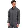 Cherokee Scrub Jacket Men’s Zip Front Jacket with 5 Pockets, Bungee Loop, Rib-Knit Cuffs, Soft 2-Way Stretch Fabric – WW320(Pewter)