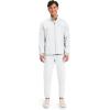Cherokee Scrub Jacket Men’s Zip Front Jacket with 5 Pockets, Bungee Loop, Rib-Knit Cuffs, Soft 2-Way Stretch Fabric – WW320(White)