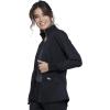 Cherokee Scrub Jacket for Women Zip Front High-Low Medical Uniform, 3 Pockets, Mesh Detail, Ultra Soft 2-Way Stretch – WW301(Black)