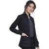 Cherokee Scrub Jacket for Women Zip Front High-Low Medical Uniform, 3 Pockets, Mesh Detail, Ultra Soft 2-Way Stretch – WW301(Black)
