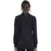 Cherokee Scrub Jacket for Women Zip Front High-Low Medical Uniform, 3 Pockets, Mesh Detail, Ultra Soft 2-Way Stretch – WW301(Black)