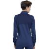 Cherokee Scrub Jacket for Women Zip Front High-Low Medical Uniform, 3 Pockets, Mesh Detail, Ultra Soft 2-Way Stretch – WW301(Navy)