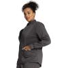 Cherokee Scrub Jacket for Women Zip Front High-Low Medical Uniform, 3 Pockets, Mesh Detail, Ultra Soft 2-Way Stretch – WW301(Pewter)