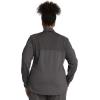 Cherokee Scrub Jacket for Women Zip Front High-Low Medical Uniform, 3 Pockets, Mesh Detail, Ultra Soft 2-Way Stretch – WW301(Pewter)