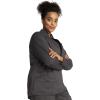 Cherokee Scrub Jacket for Women Zip Front High-Low Medical Uniform, 3 Pockets, Mesh Detail, Ultra Soft 2-Way Stretch – WW301(Pewter)