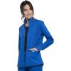 Cherokee Scrub Jacket for Women Zip Front High-Low Medical Uniform, 3 Pockets, Mesh Detail, Ultra Soft 2-Way Stretch – WW301(Royal)