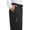Cherokee Scrub Pants for Men Cargo Nursing Bottom with Zip Fly, 7 Pockets, Elastic Waist & 2-Way Stretch Fabric – 4243(Black)