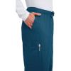Cherokee Scrub Pants for Men Cargo Nursing Bottom with Zip Fly, 7 Pockets, Elastic Waist & 2-Way Stretch Fabric – 4243(Caribbean Blue)