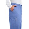 Cherokee Scrub Pants for Men Cargo Nursing Bottom with Zip Fly, 7 Pockets, Elastic Waist & 2-Way Stretch Fabric – 4243(Ciel)