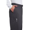 Cherokee Scrub Pants for Men Cargo Nursing Bottom with Zip Fly, 7 Pockets, Elastic Waist & 2-Way Stretch Fabric – 4243(Pewter)