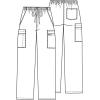 Cherokee Scrub Pants for Men Cargo Nursing Bottom with Zip Fly, 7 Pockets, Elastic Waist & 2-Way Stretch Fabric – 4243(Teal Blue)