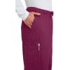 Cherokee Scrub Pants for Men Cargo Nursing Bottom with Zip Fly, 7 Pockets, Elastic Waist & 2-Way Stretch Fabric – 4243(Wine)