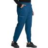 Cherokee Scrub Pants for Women Jogger Natural Rise Medical Uniform 5 Pocket Elastic Waist Ultra Soft 2-Way Stretch – WW011(Caribbean Blue)