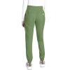Cherokee Scrub Pants for Women Jogger Natural Rise Medical Uniform 5 Pocket Elastic Waist Ultra Soft 2-Way Stretch – WW011(Celery Green)