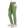 Cherokee Scrub Pants for Women Jogger Natural Rise Medical Uniform 5 Pocket Elastic Waist Ultra Soft 2-Way Stretch – WW011(Celery Green)