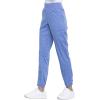 Cherokee Scrub Pants for Women Jogger Natural Rise Medical Uniform 5 Pocket Elastic Waist Ultra Soft 2-Way Stretch – WW011(Ciel Blue)