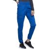 Cherokee Scrub Pants for Women Jogger Natural Rise Medical Uniform 5 Pocket Elastic Waist Ultra Soft 2-Way Stretch – WW011(Royal)